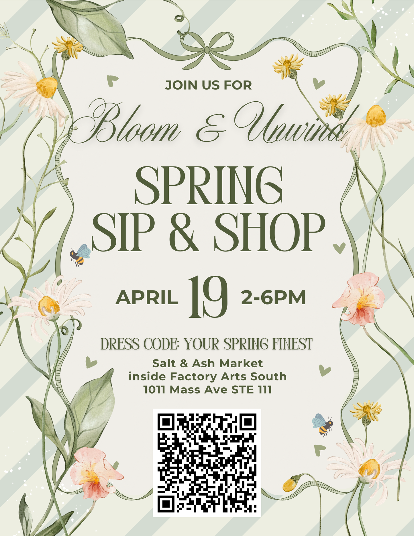 Bloom & Unwind Shopping Event - April 19th