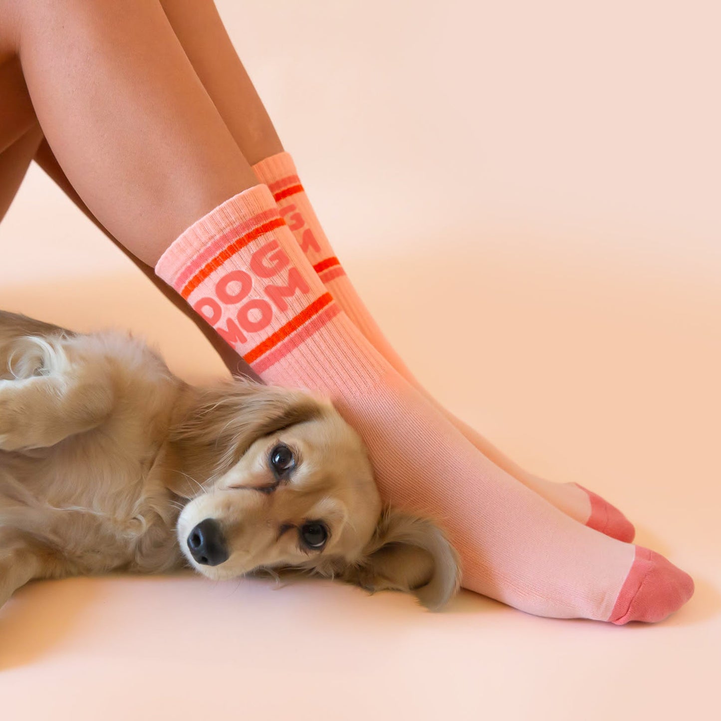 Dog Mom Ribbed Crew Socks