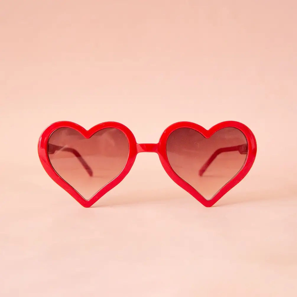 Red Heartbreaker Sunglasses - Adult