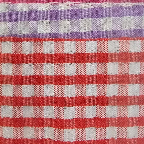 Gingham Boxer Pants - Red & White