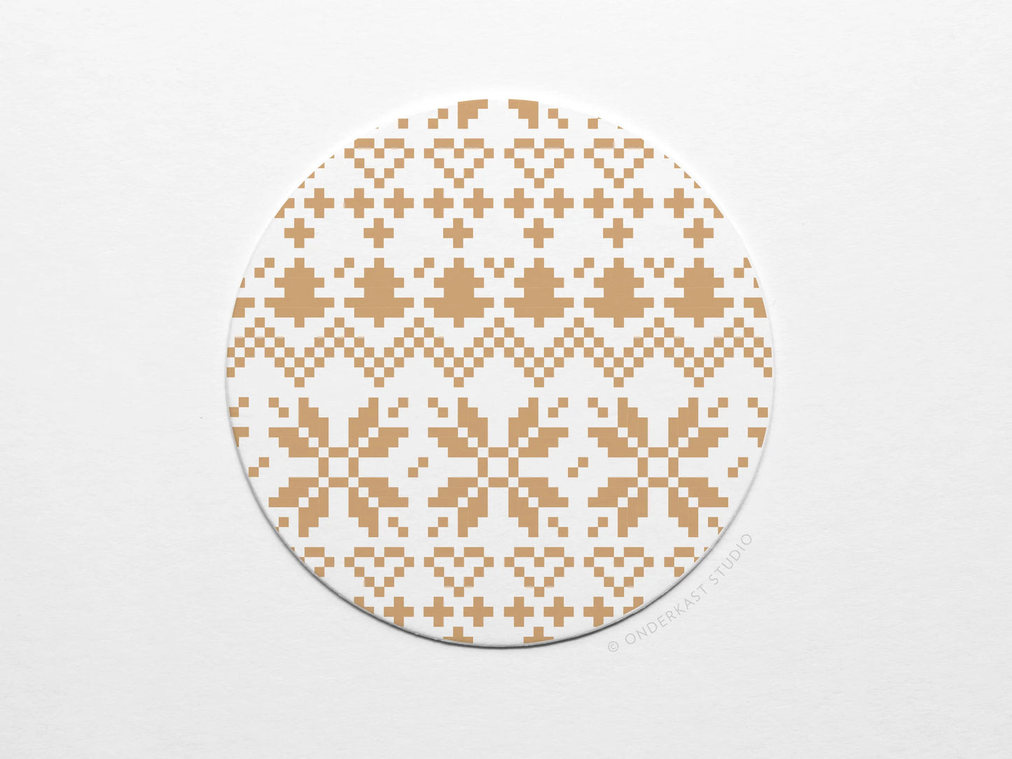 Holiday Cross Stitch Coaster Set / Holiday