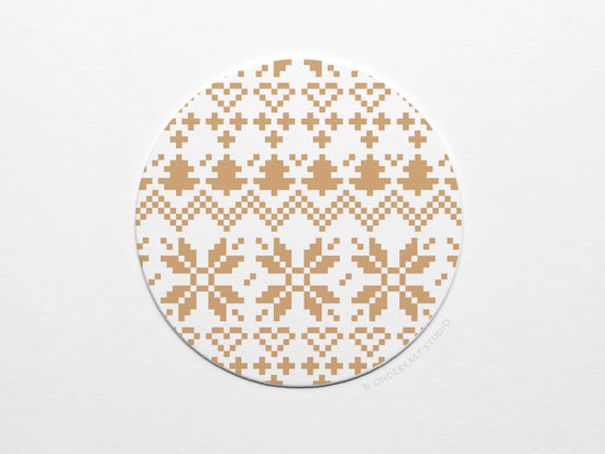 Holiday Cross Stitch Coaster Set / Holiday