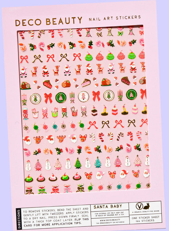 Holiday Nail Art Stickers - SANTA BABY
