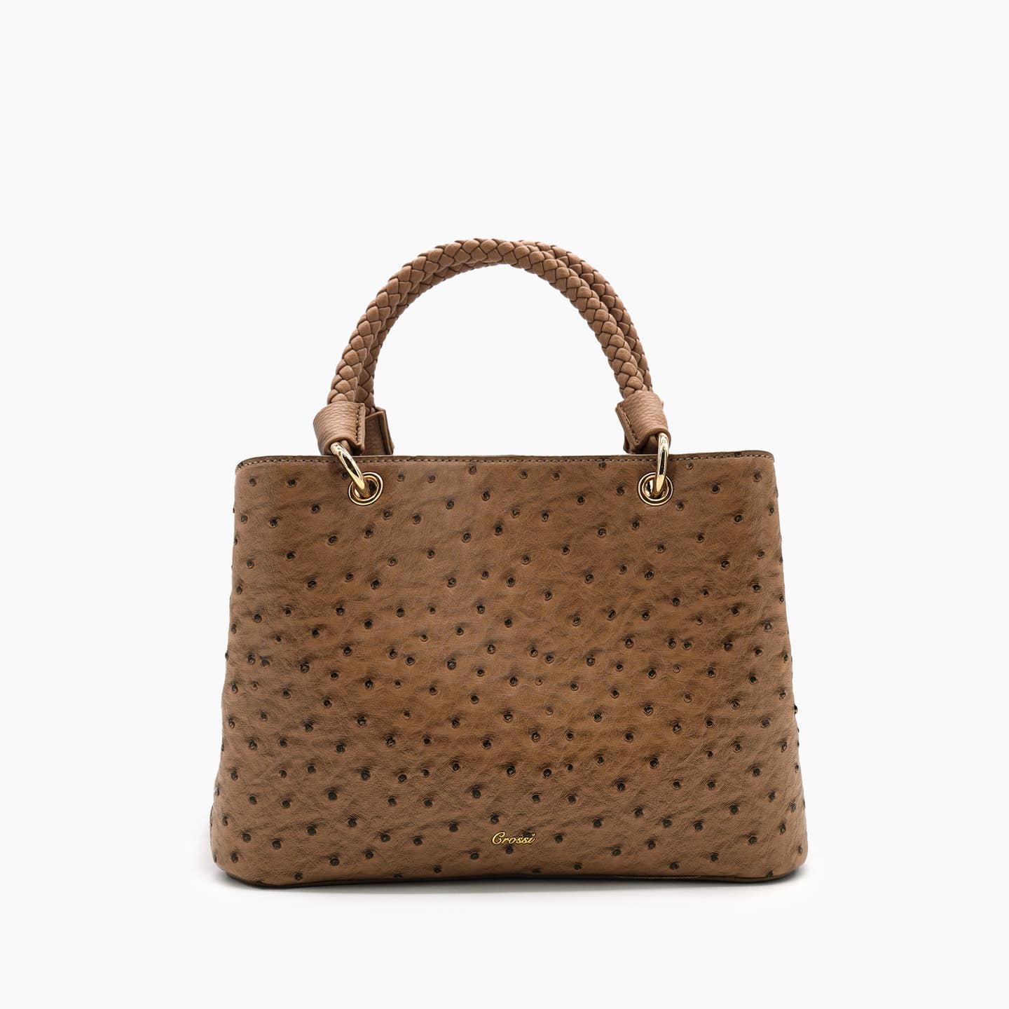 Mireille Pleated Ostrich Shoulder Purse