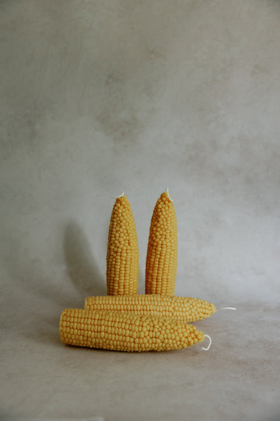 Corn Cob Pillar Candle - Unscented