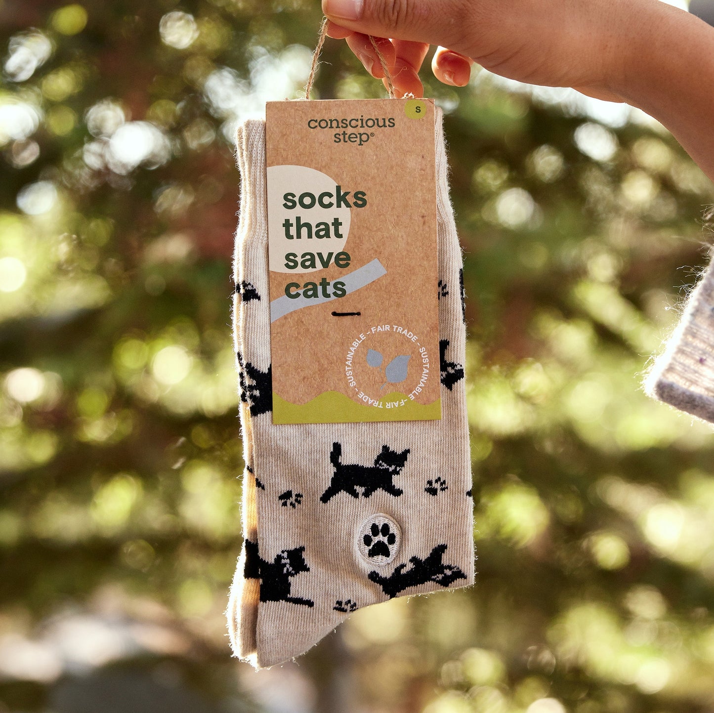 Socks That Save Cats - Beige Socks