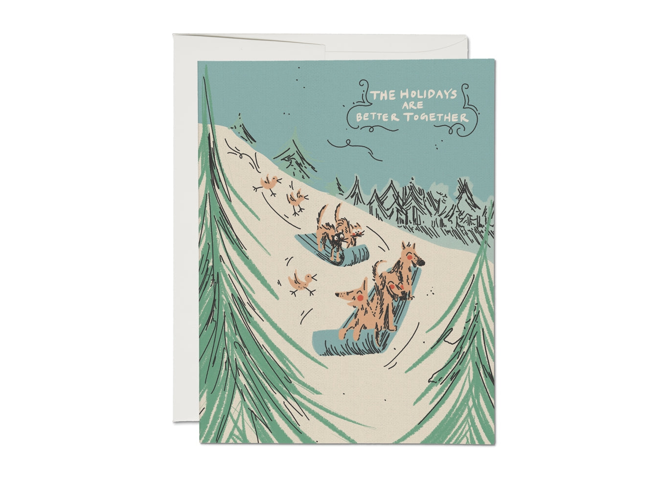 Sled Dogs Holiday Greeting Card - Box of 8