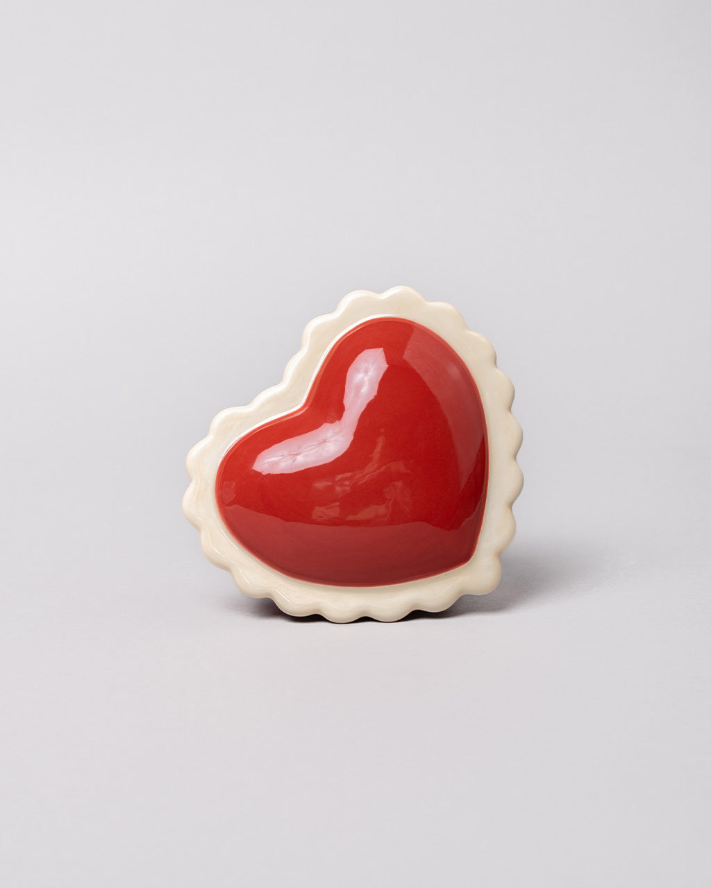 Ceramic Heart Trinket Box w/ Lid