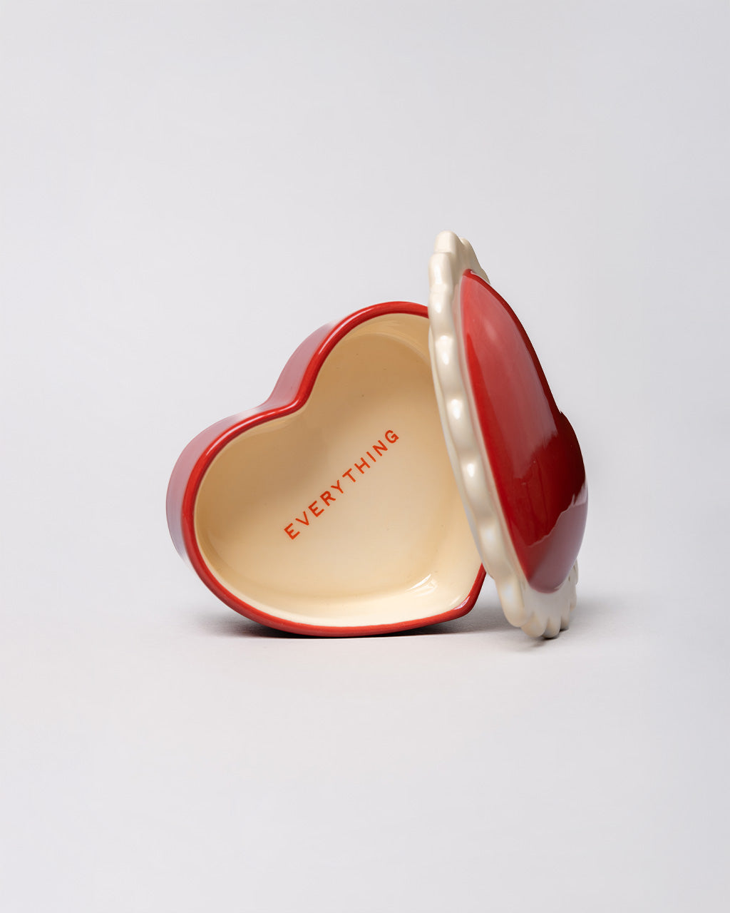 Ceramic Heart Trinket Box w/ Lid