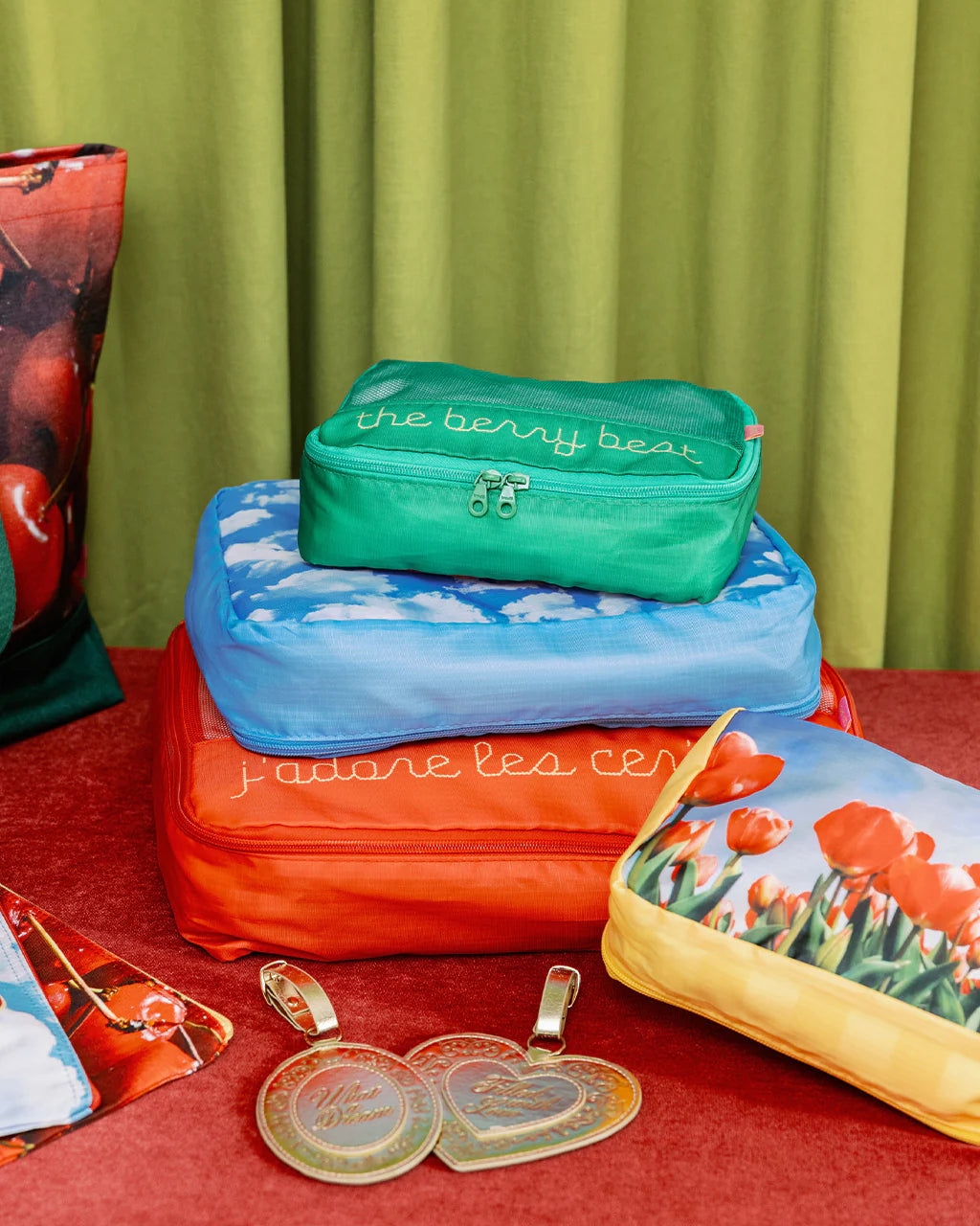 Packing Cube Set, J'adore Les Cerises