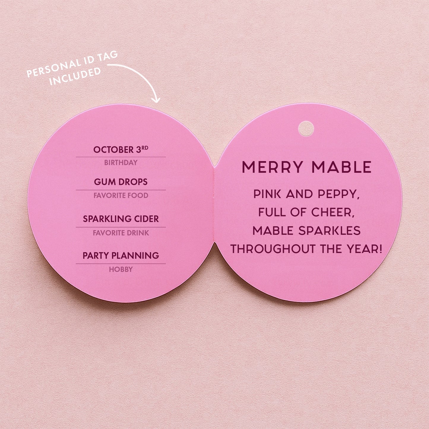 Elf Ornament  - Pink - Merry Mable