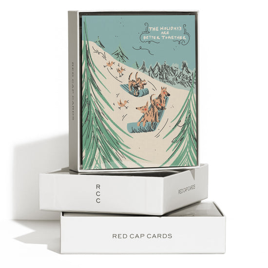 Sled Dogs Holiday Greeting Card - Box of 8