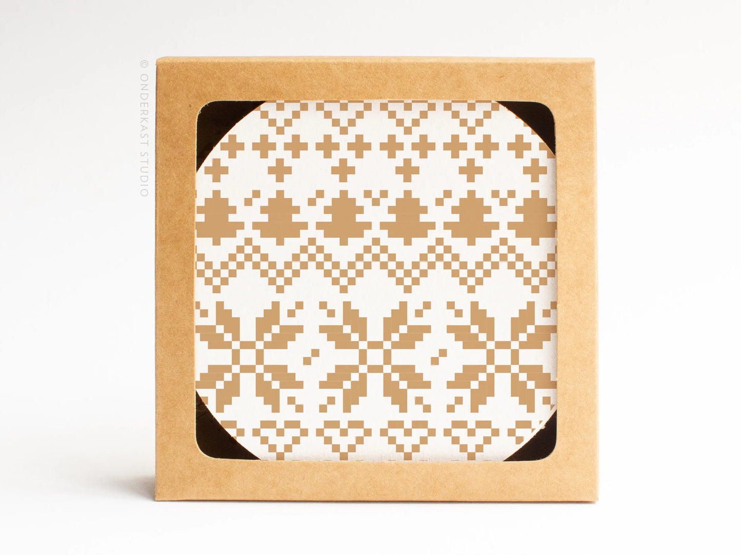 Holiday Cross Stitch Coaster Set / Holiday