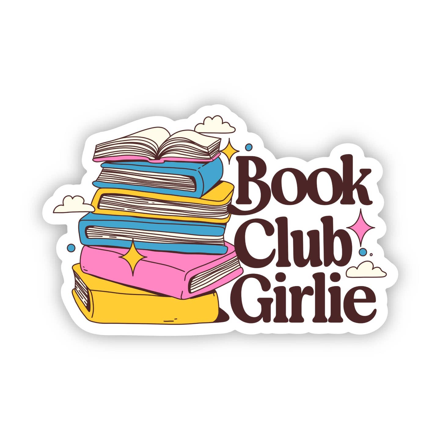 Book Club Girlie Sticker