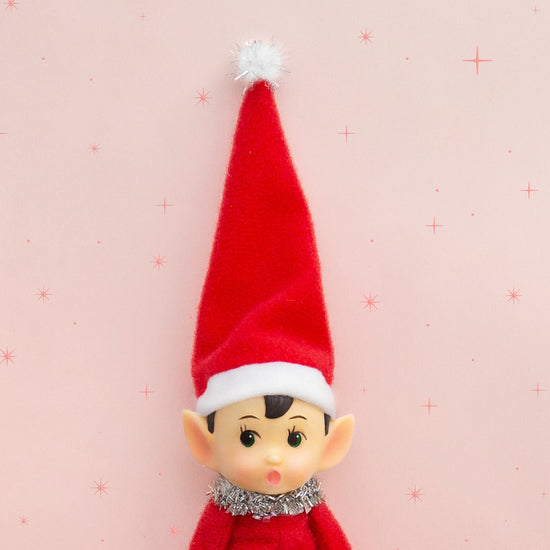 Elf Ornament - Red - Festive Frankie