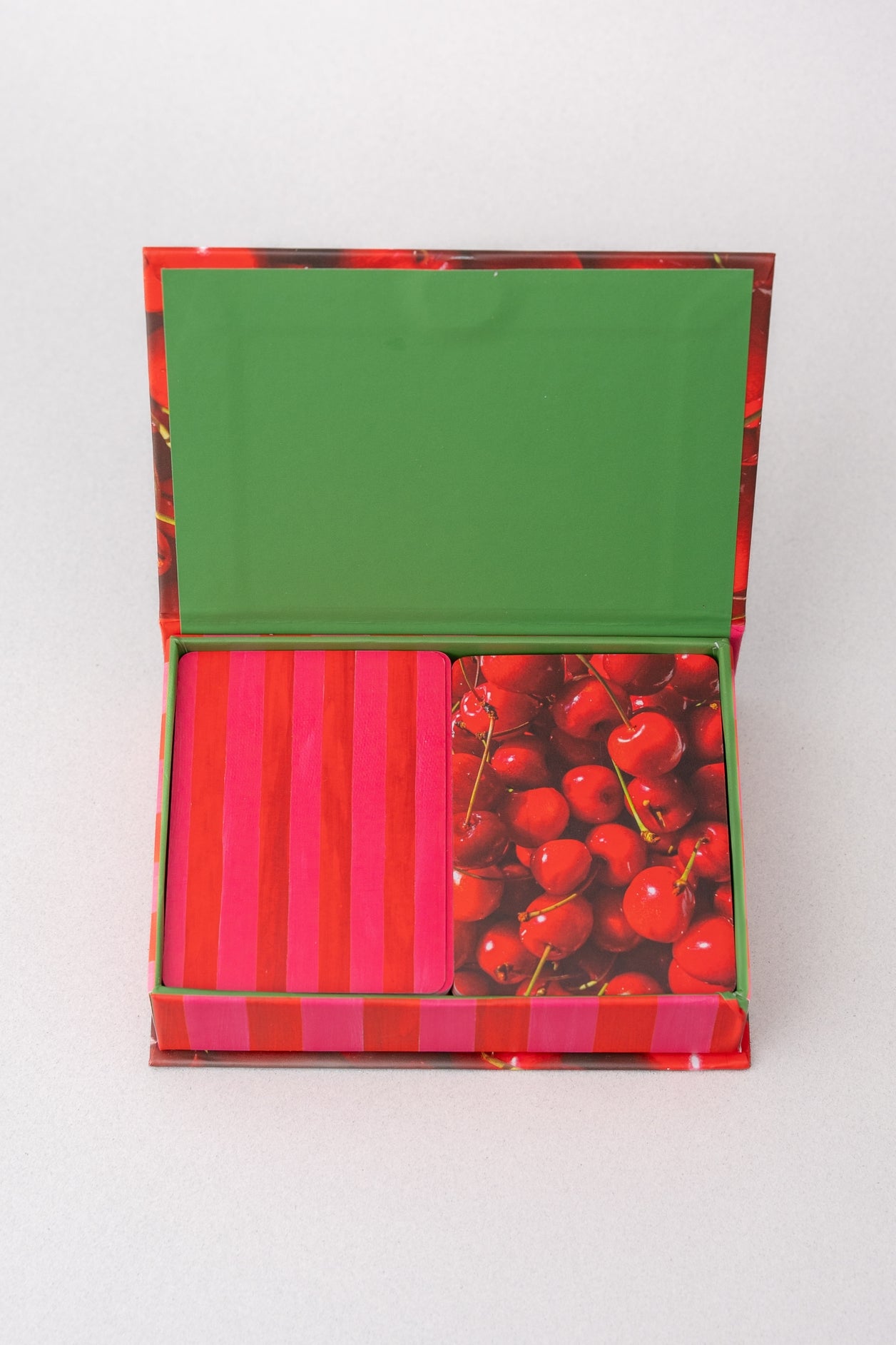 Cherry Stripe Playing Card Set