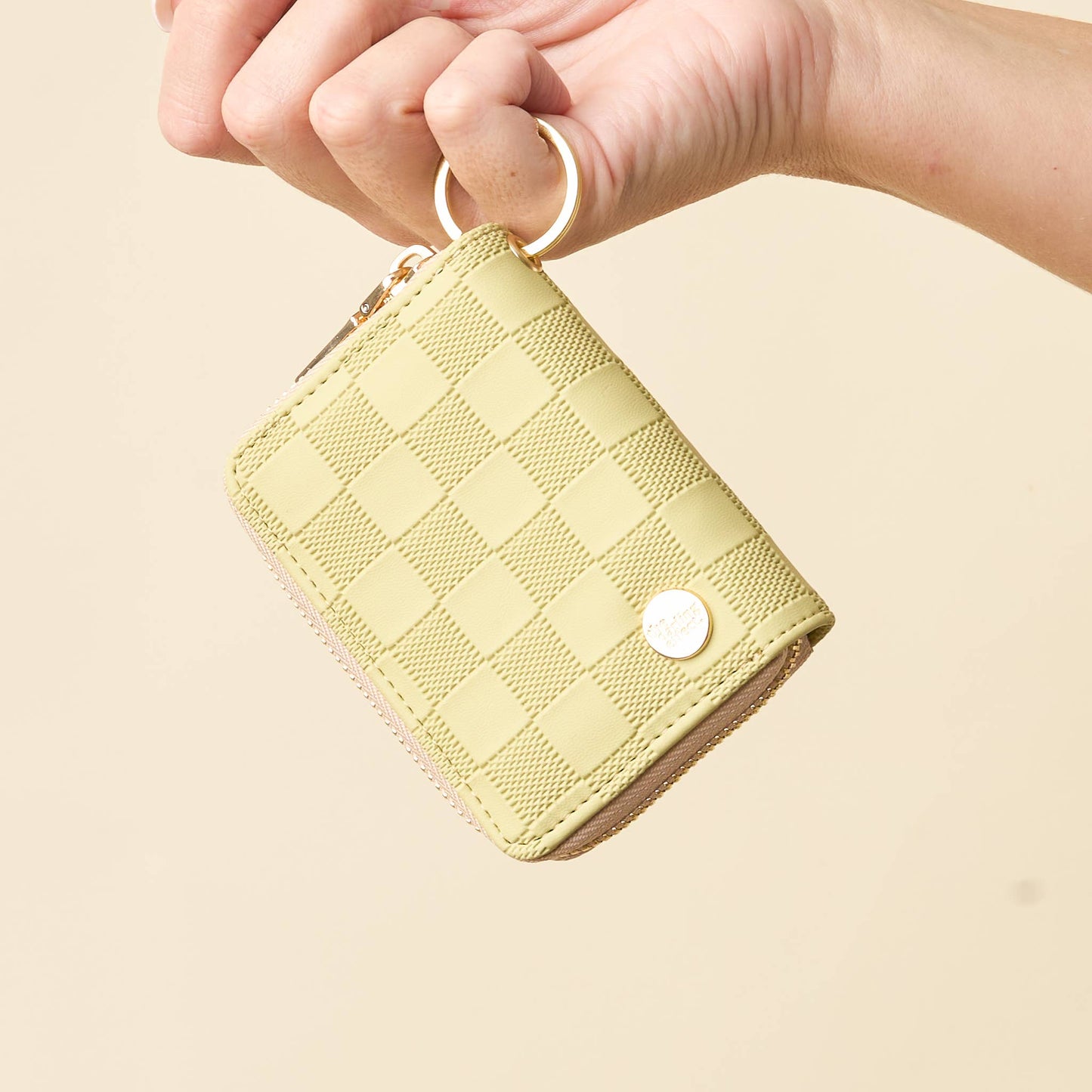 Zip Around Wallet - Green Check