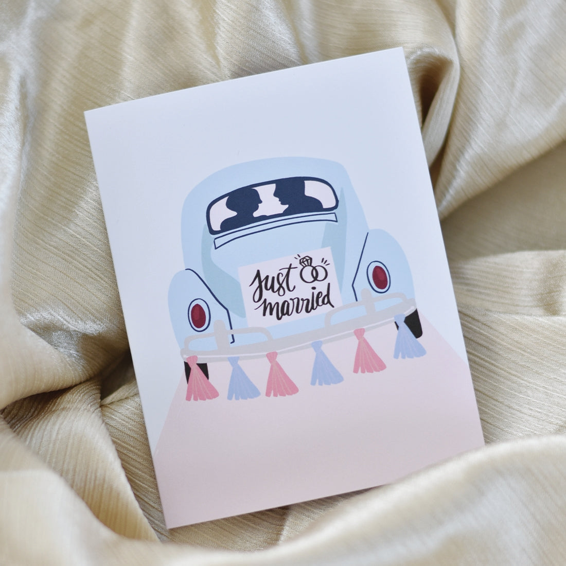 Newlywed Wedding Beetle Congratulations Greeting Card
