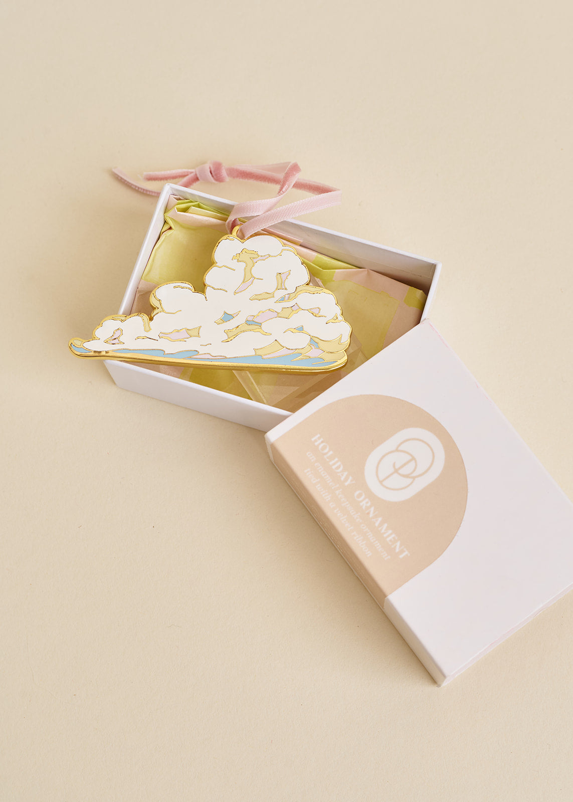 Cloud Enamel Christmas Ornament