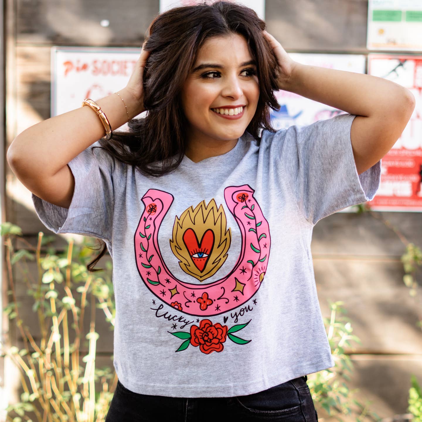 Western Crop Graphic Tee T-Shirt