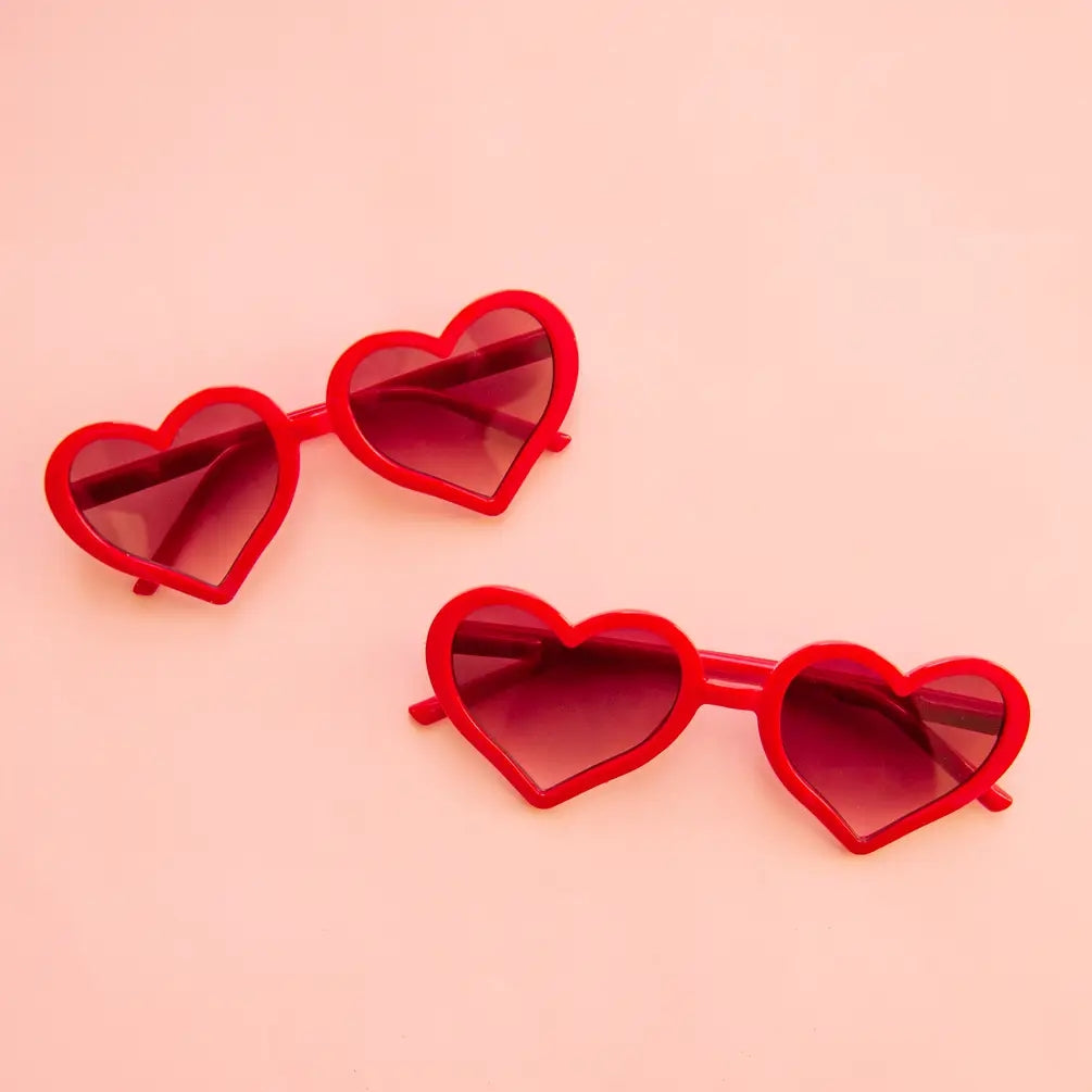 Red Heartbreaker Sunglasses - Adult