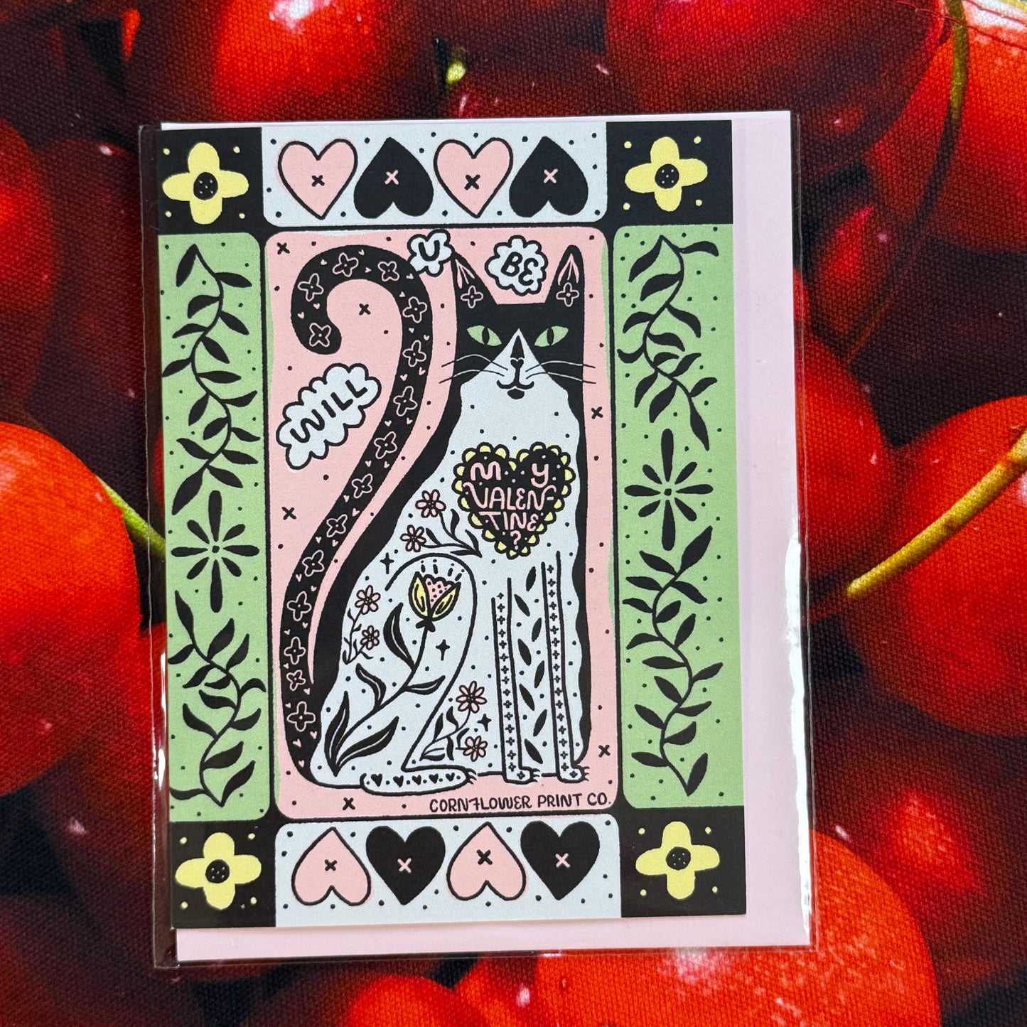 Will U Be My Valentine? Cat Greeting Card