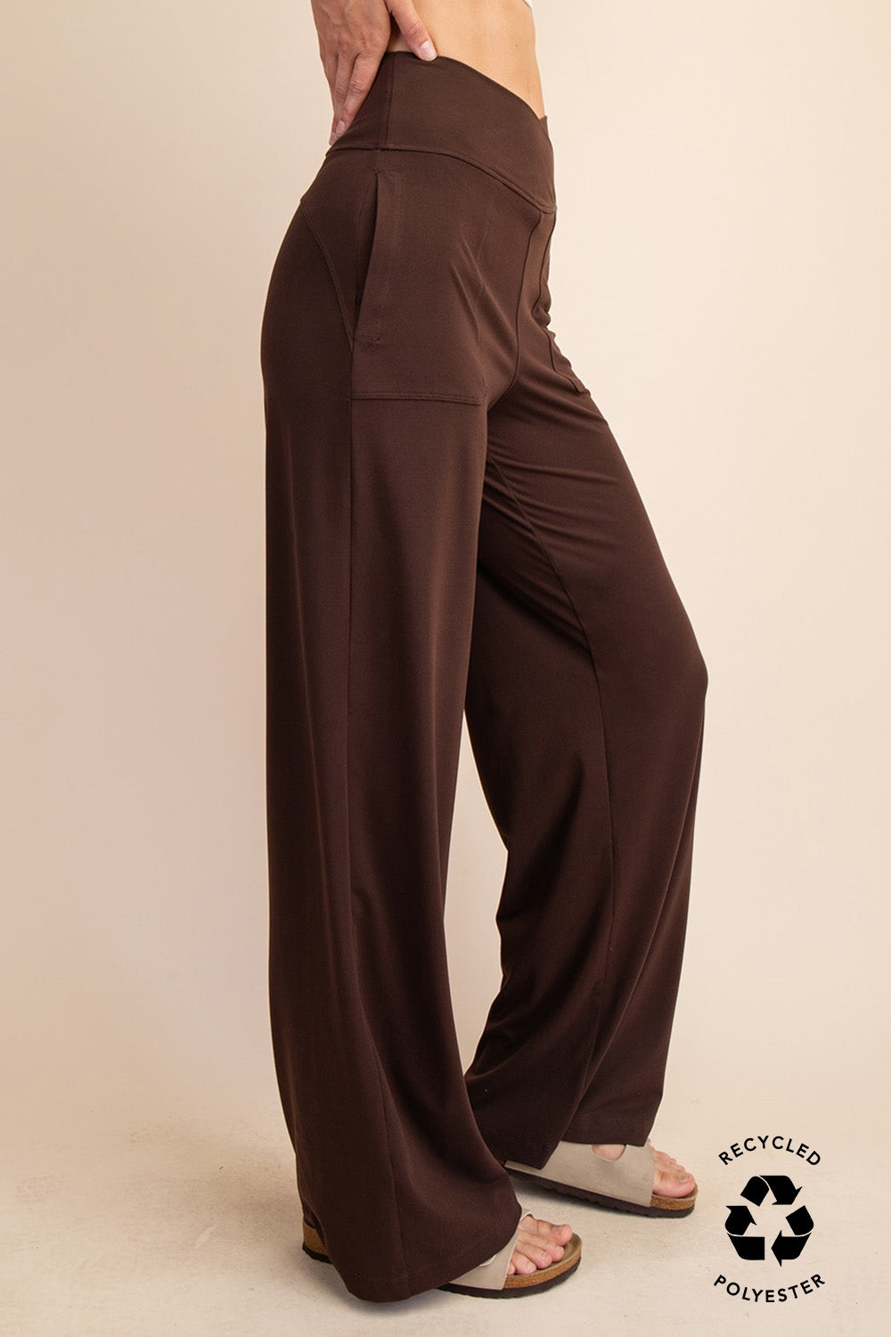 Espresso V-Waist Butter Wide Leg Pant