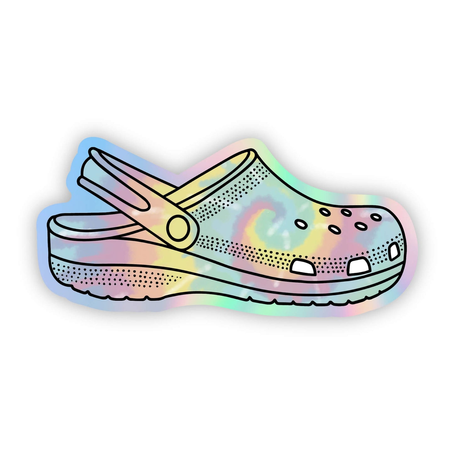 Holographic Tie Dye Sandal Sticker