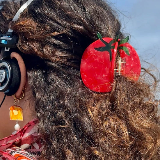 Tomato Hair Claw Clip