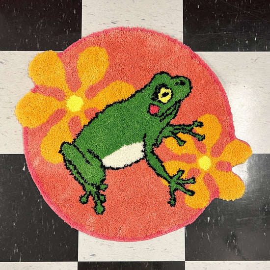 Frog and Flower Rug