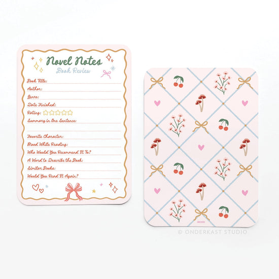 Coquette Novel Notes Book Review Card - Set of 8
