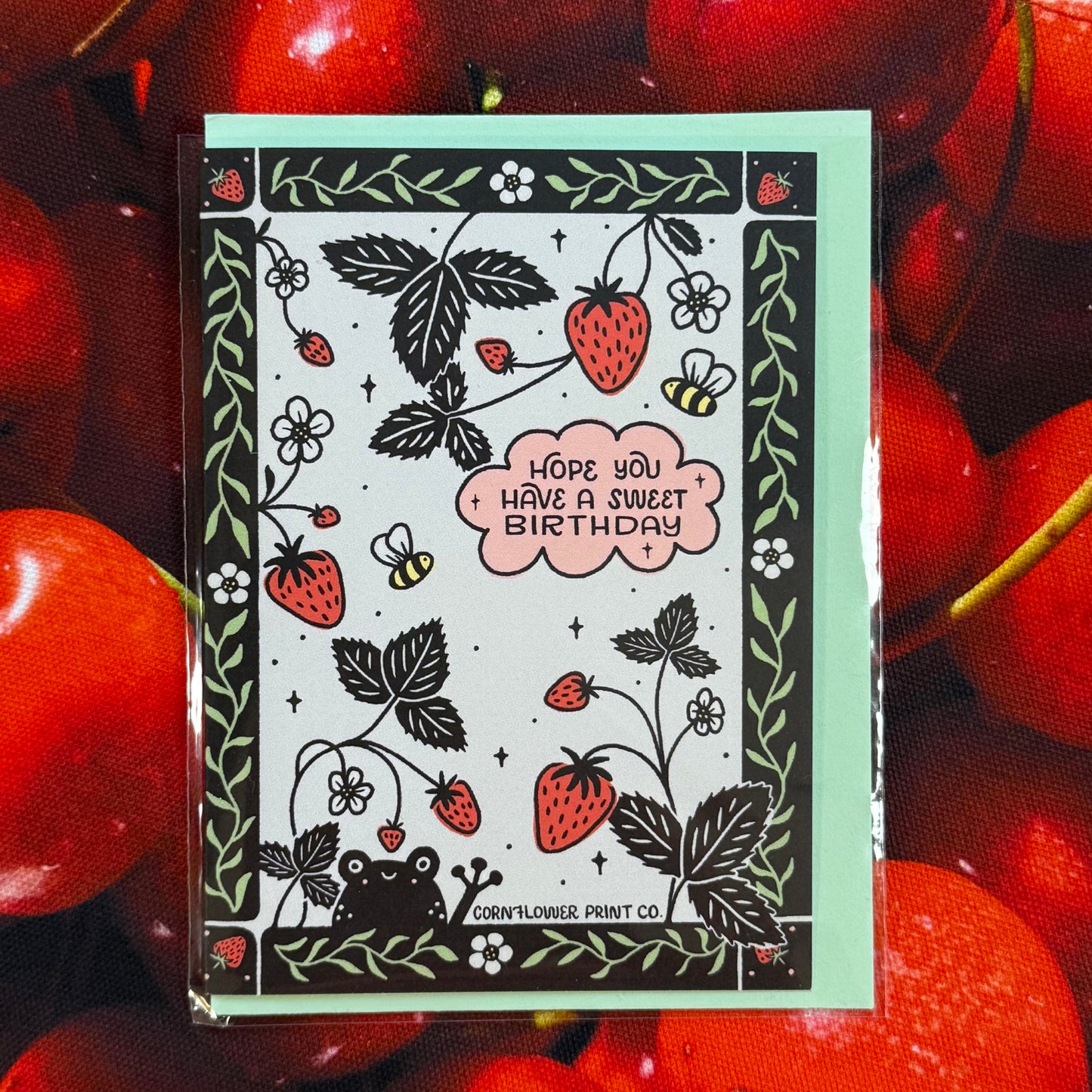 Sweet Birthday Strawberry Greeting Card