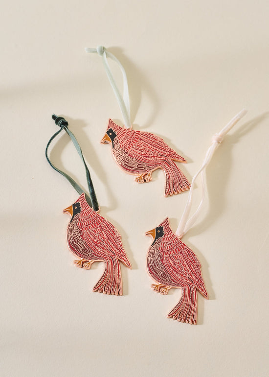 Cardinal Enamel Christmas Ornament