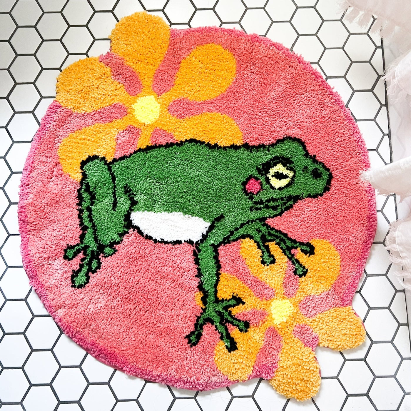 Frog and Flower Rug