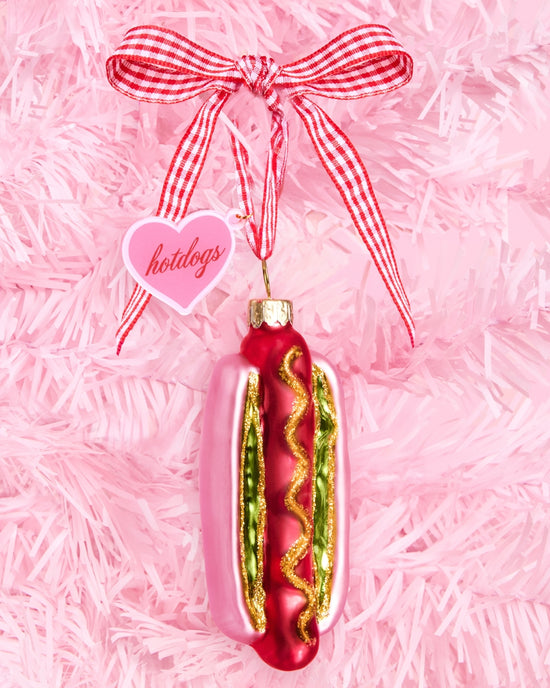 Hot Dog Iridescent Ornament