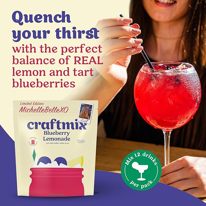 Blueberry Lemonade Cocktail / Mocktail Mixer - Individual Packet