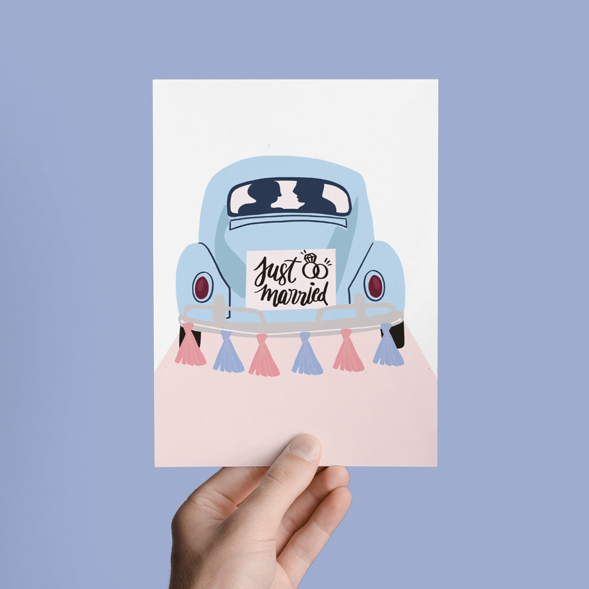 Newlywed Wedding Beetle Congratulations Greeting Card