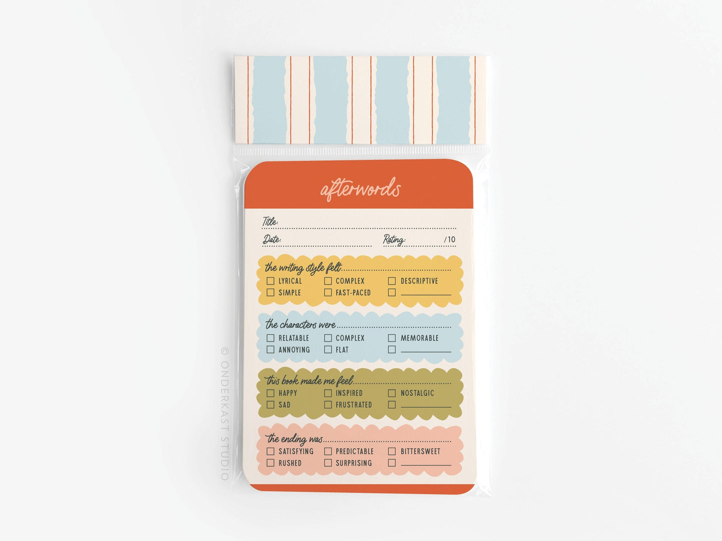Afterwords Book Review Cards