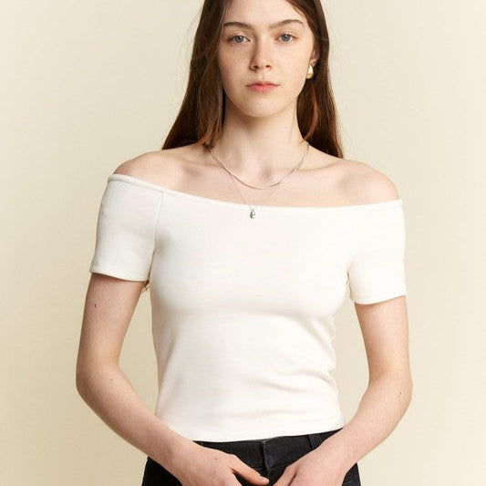 White Off-The-Shoulder Top