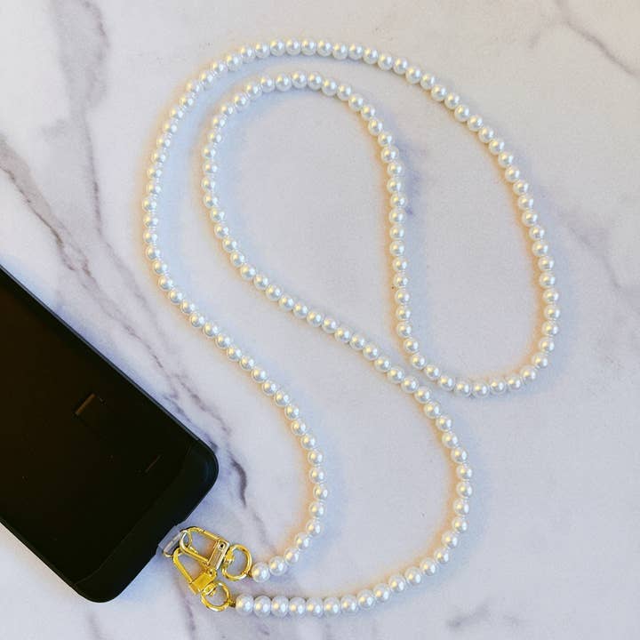 Pearl Channel Crossbody Lanyard / Bag Chain