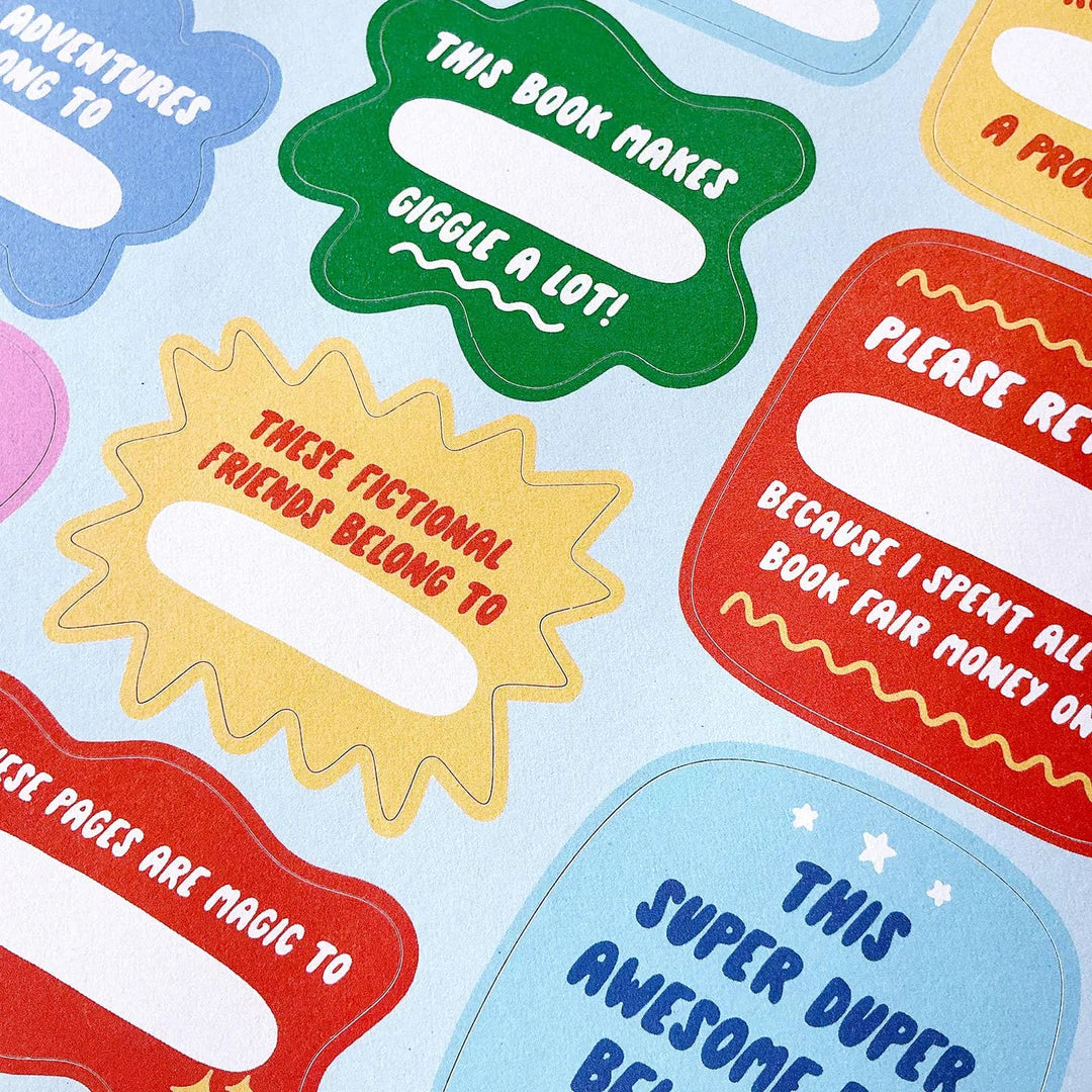 Kids' Book Plate Sticker Sheets