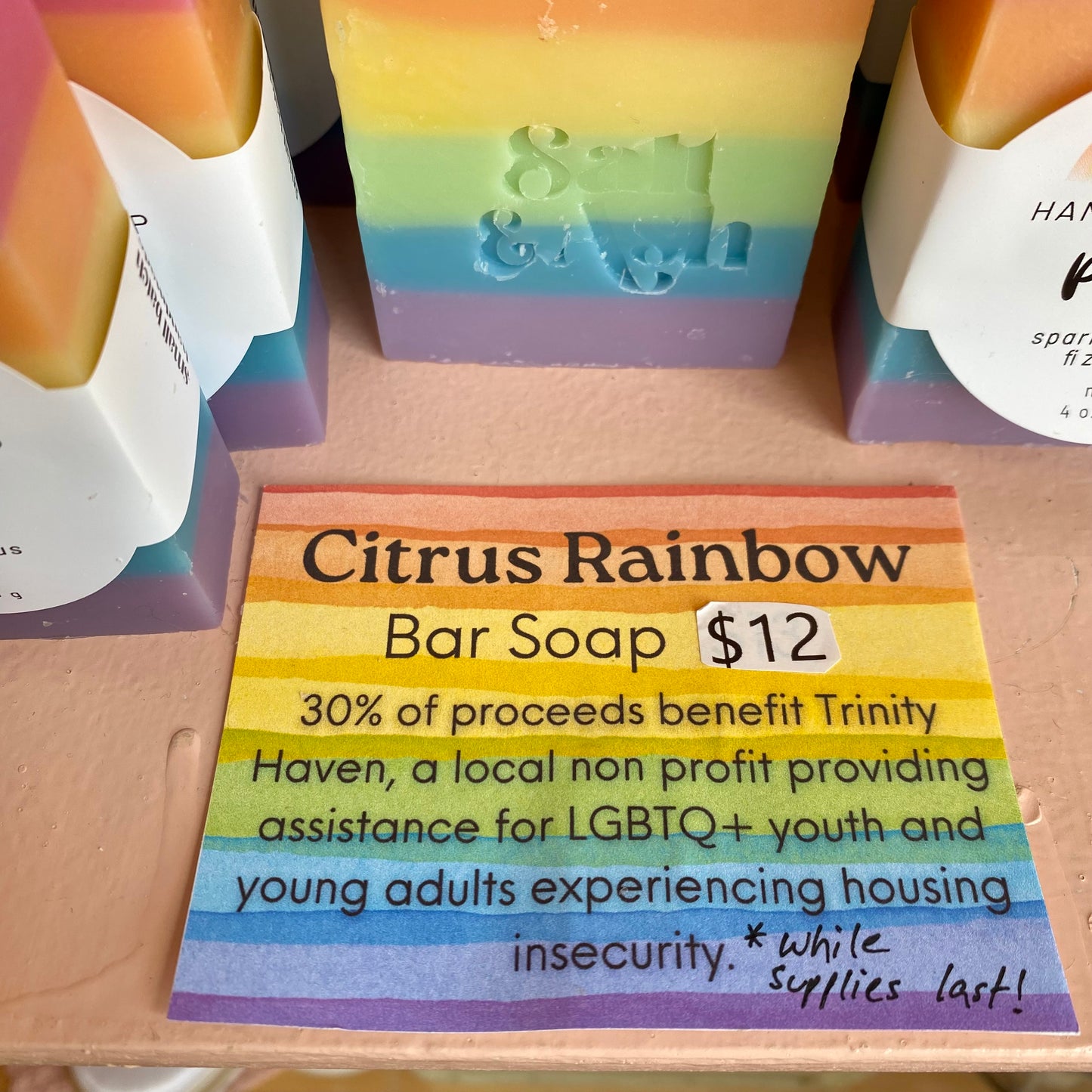 LGBT+ PRIDE Citrus Rainbow Soap - Giveback Bar