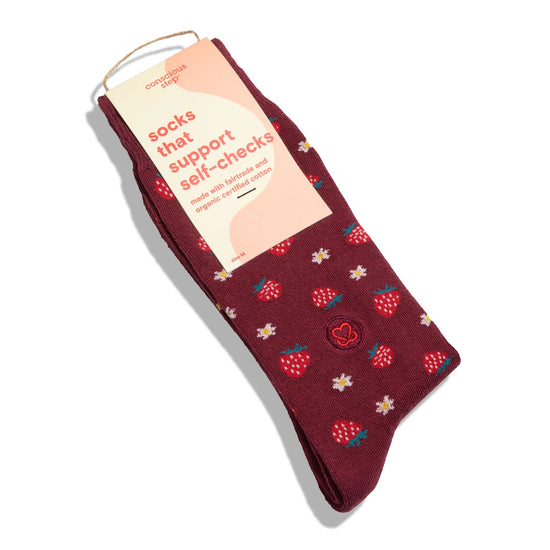 Socks That Support Self-Checks - Strawberries