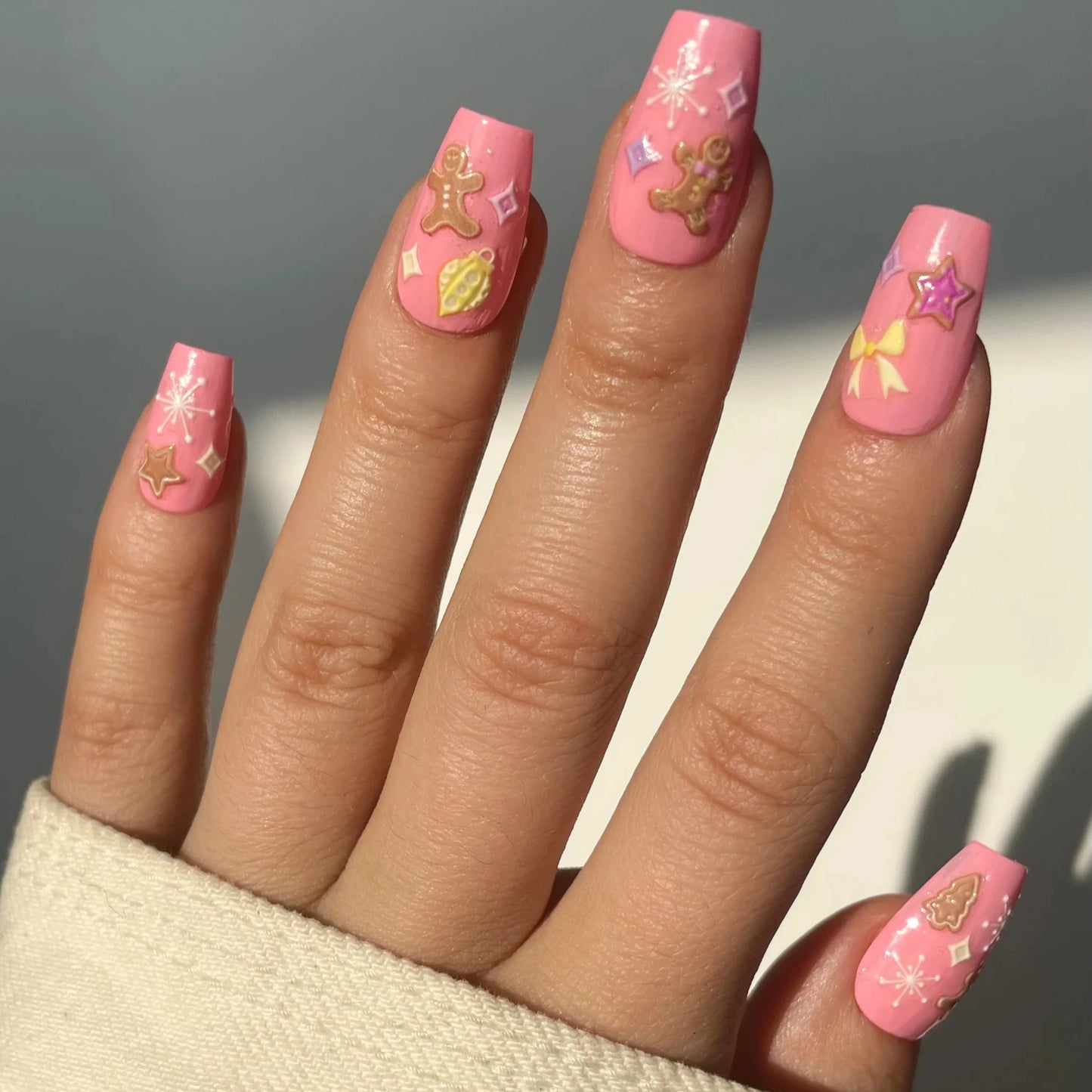 Holiday Nail Art Stickers - Gingerbread