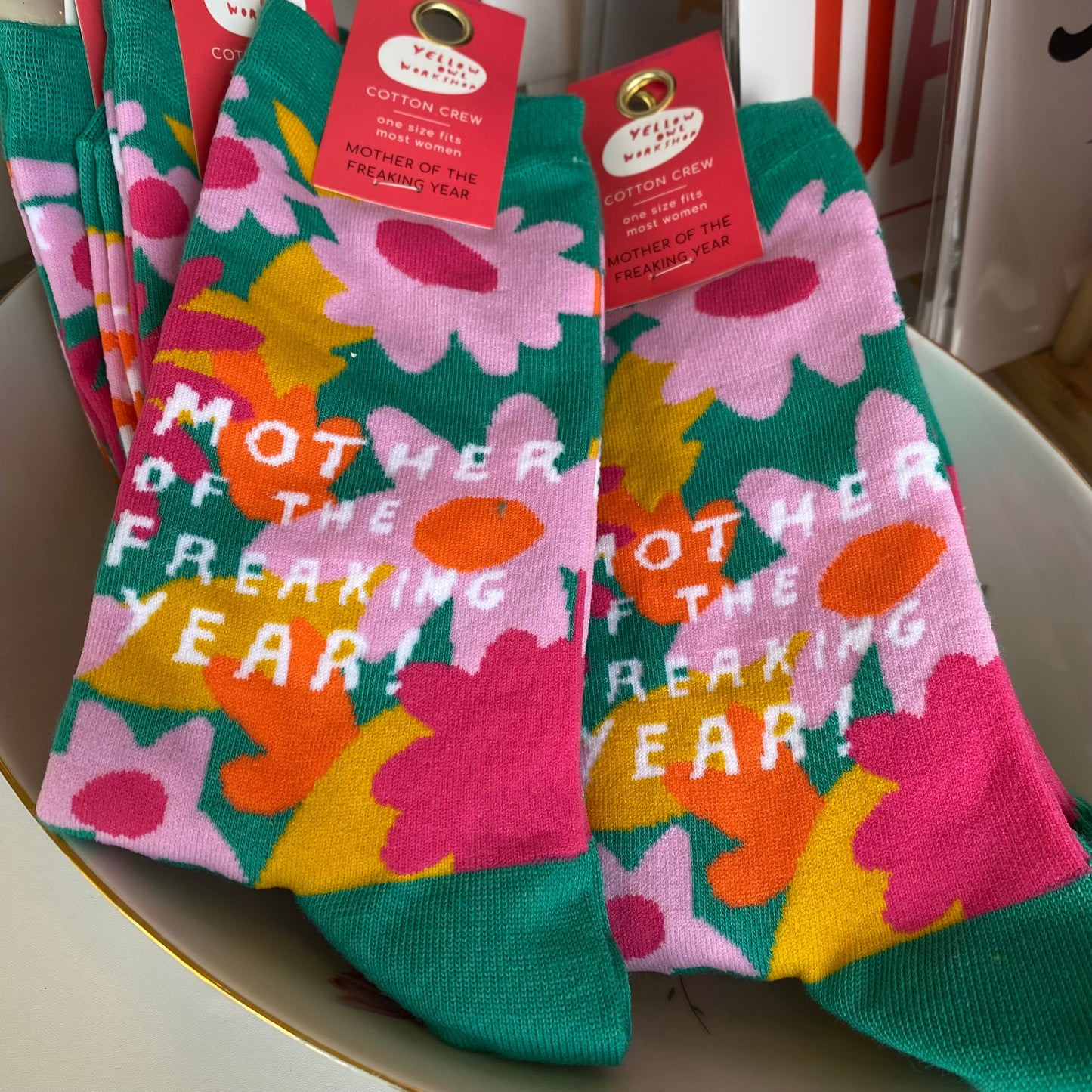Mother of the Freaking Year Crew Socks