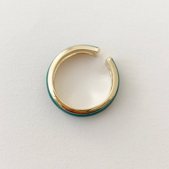 Daphne Emerald 18k Gold Enamel Ring