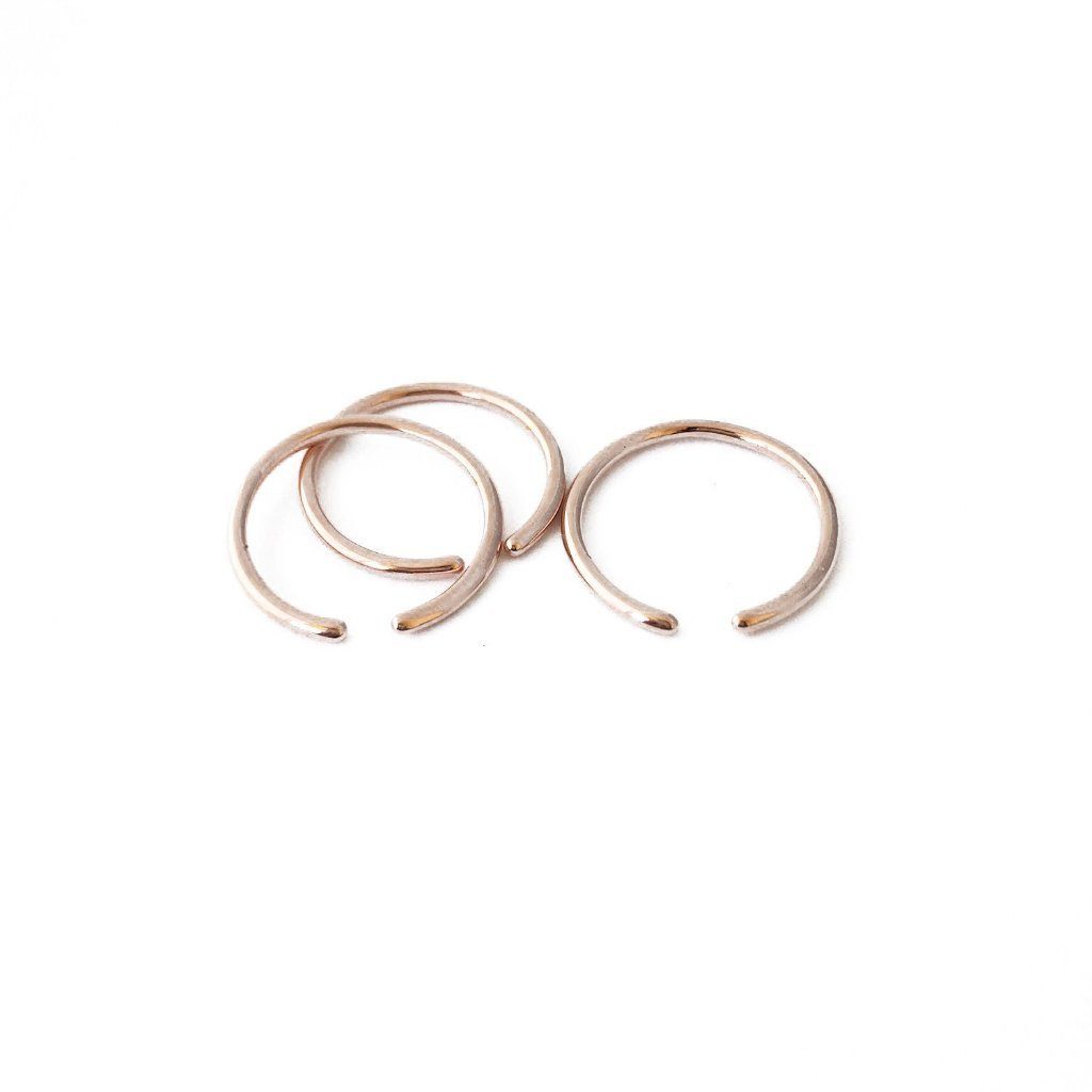 Rose Gold Plated Stacking Set of 3 Rings