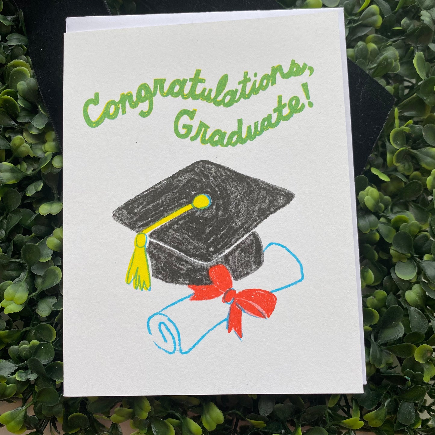 Congratulations Graduate Risograph Greeting Card