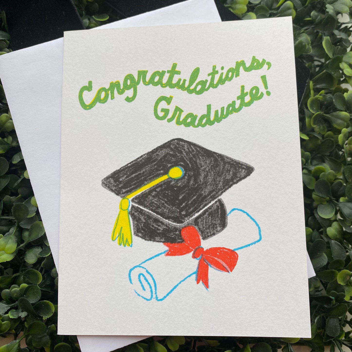 Congratulations Graduate Risograph Greeting Card