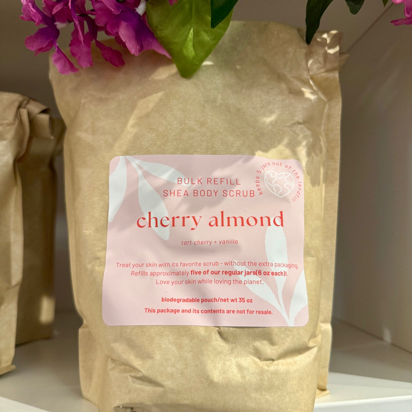 Refill Cherry Almond Body Scrub - 35 oz Bag